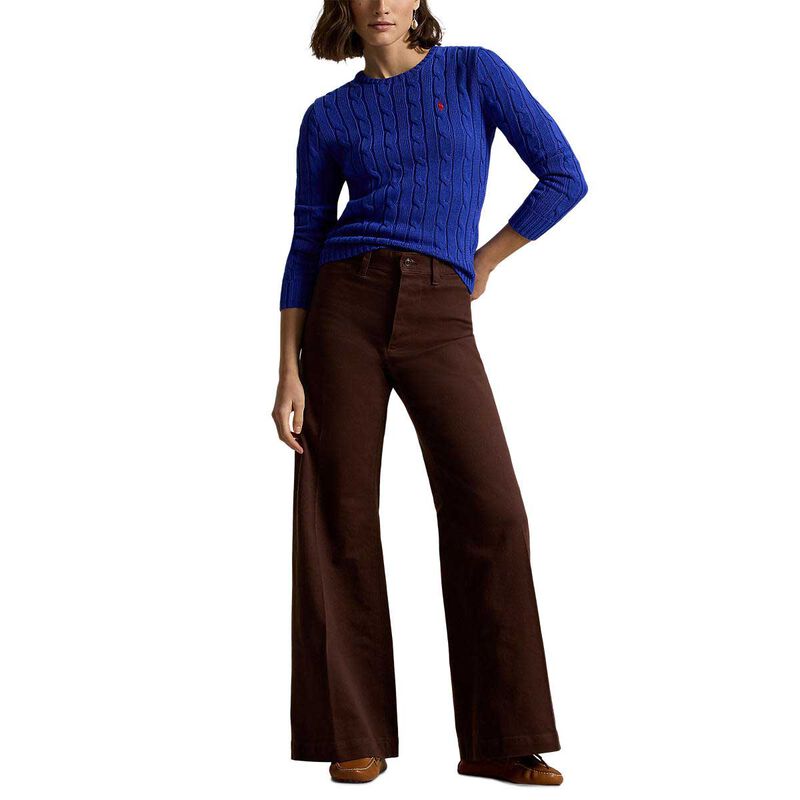 Polo Ralph Lauren Cable Knit Cotton Crewneck Sweater image number 3
